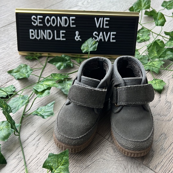 Toddler grey suede boots made in Spain - Picture 2 of 5